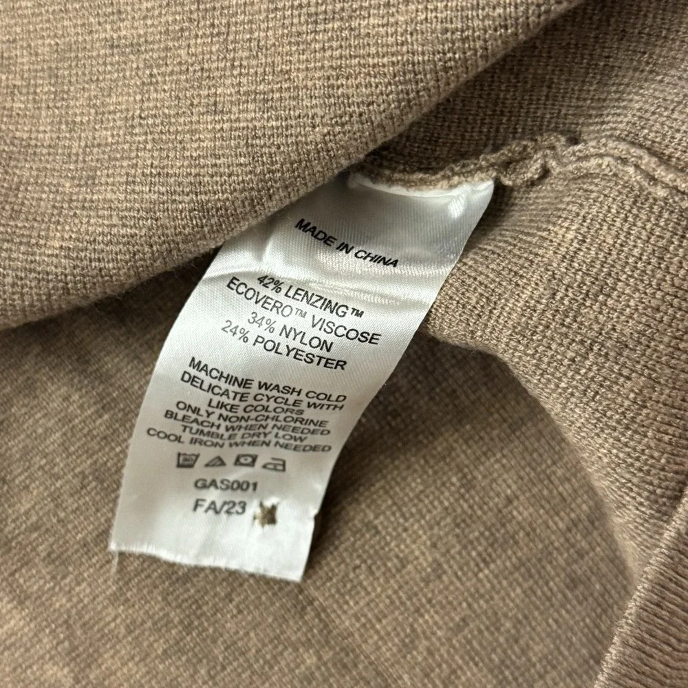 Quince Large Eco-Knit Milano Stitch Oversized‎ Shirt Jacket Taupe Outerwear